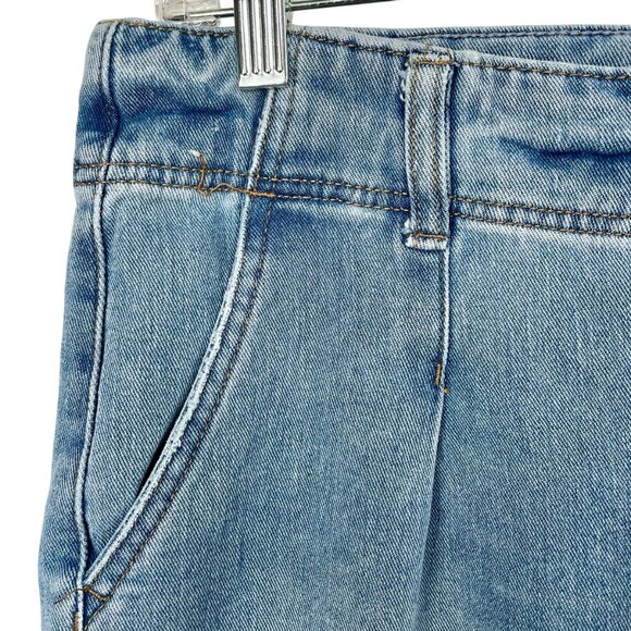 BCBGeneration 2 Button Wide Leg High Rise Jeans Light Wash Women's Size 9/29 - Picture 7 of 12